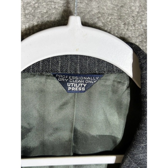 Redwood & Ross Man In Wool Blazer Sport Coat Mens Size 44 Gray Stripes Pockets - Picture 5 of 13